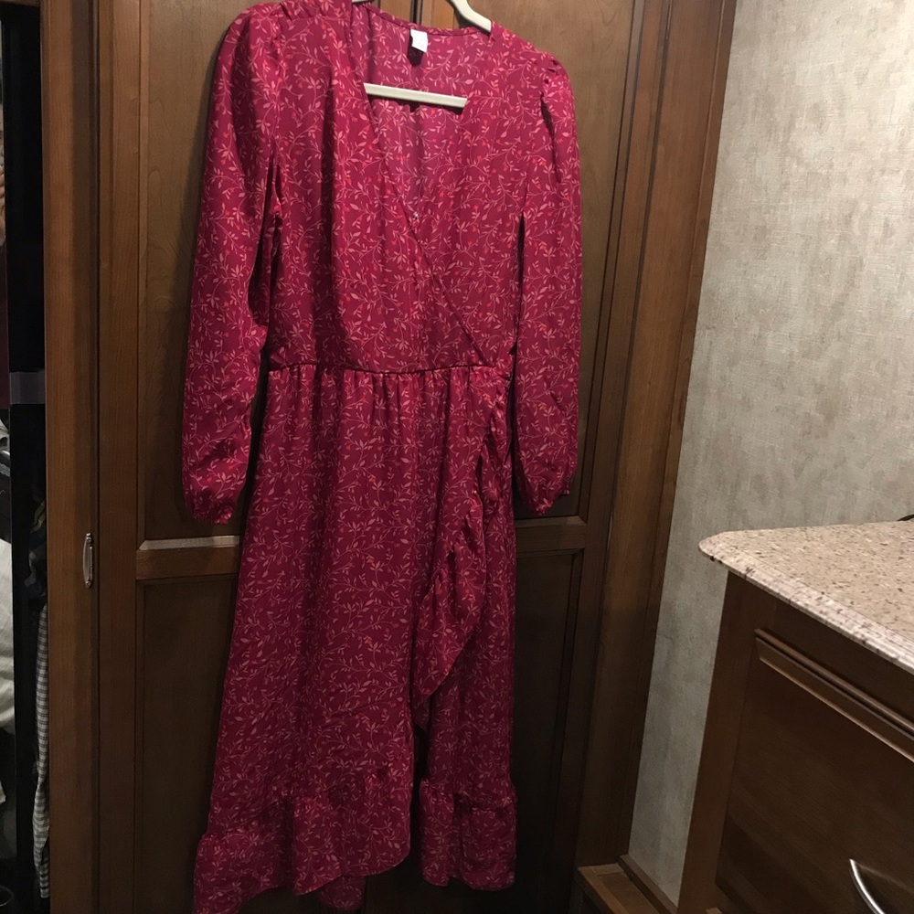 Old Navy Midi Wrap Floral Dress